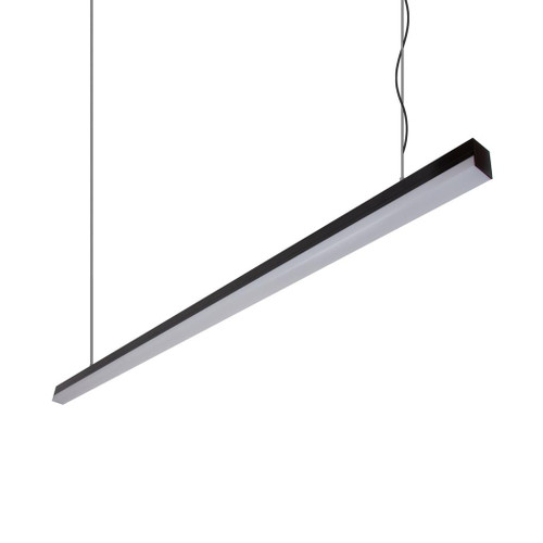 Suspended LED Batten Non-Dimmable 4440lm IP20 3000K 1.7m Matte Black