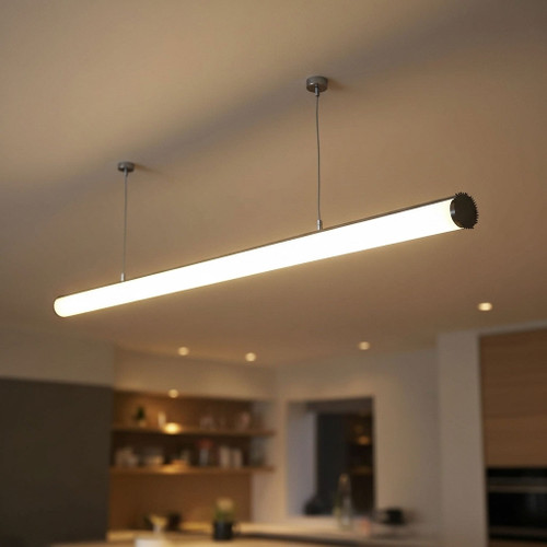 21W Suspended LED Batten 240V 1797lm IP20 6500K 1.2m Textured Black