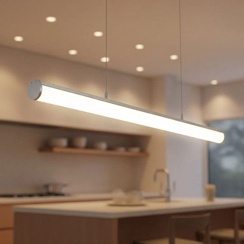 31W Suspended LED Batten 240V 2546lm IP20 6500K 1.7m Anodized Aluminium