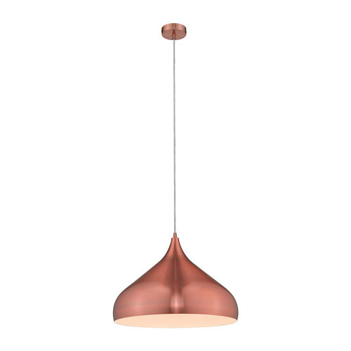 Brushed Copper Pendant Light 60W E27 420mm