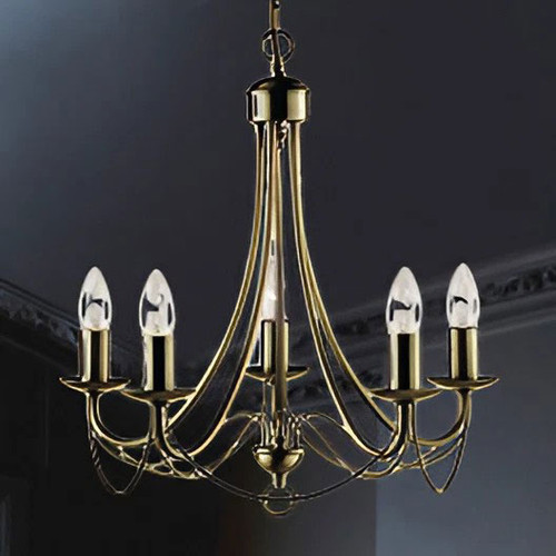 Antique Brass Chandelier E14 200W 460mm