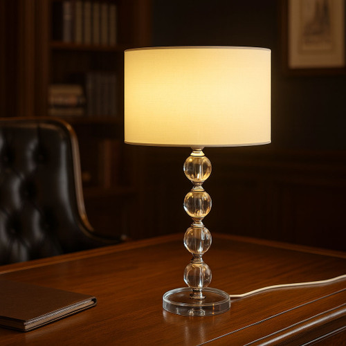 White and Clear Table Lamp E27 60W 480mm