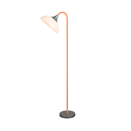 E27 60W Floor Lamp 1800mm White, Silver, Orange and Black