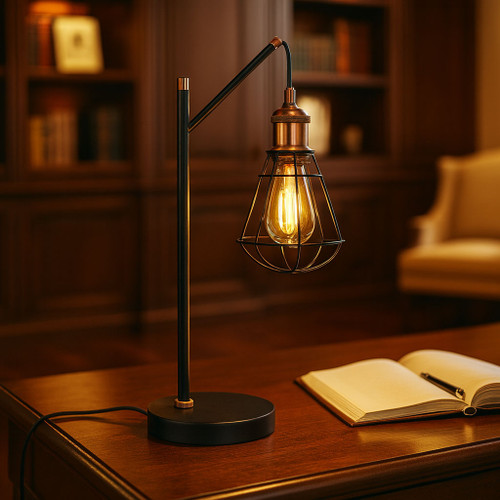 Black Table Lamp E27 60W 490mm