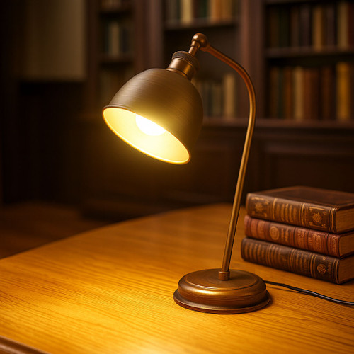 Pewter Desk Lamp E27 60W 450mm