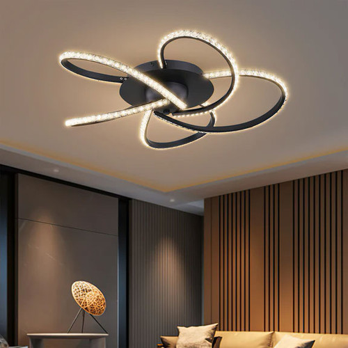 Ceiling Light LED 29W 1850lm 3000K 580mm Matte Black