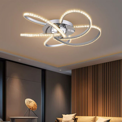 Ceiling Light LED 29W 1850lm 3000K 580mm Chrome