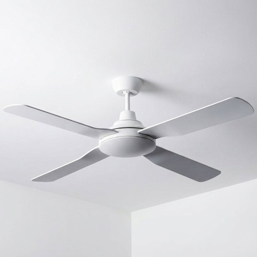 132cm 52-inch White AC Ceiling Fan 60W 3 Speed