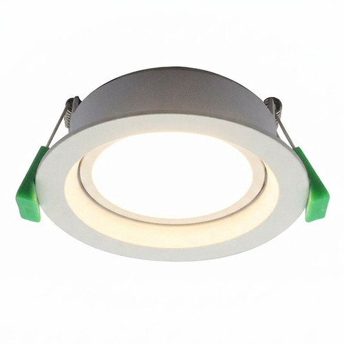 10W Gimble Downlight Dimmable 990lm IP44 Tri Colour 118mm Commercial Grade White