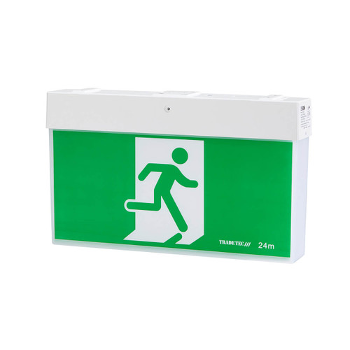 3.5W Emergency Exit Light LED 24m Viewing Distance Wall or Ceiling Mounted 3 Hours
