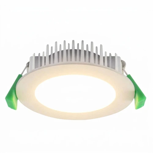 10W LED 970lm Downlight Dimmable IP44 Tri Colour 101mm White
