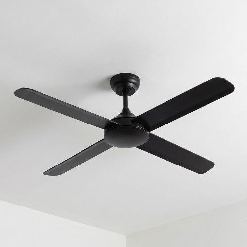 132cm 52-inch Black AC Ceiling Fan 65W 3 Speed