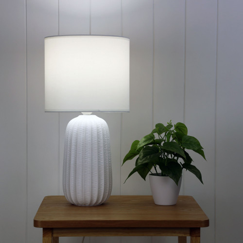Matte White Table Lamp E27 60W 470mm