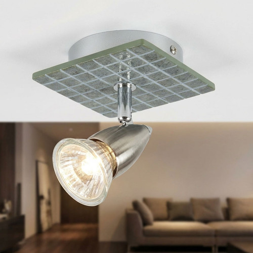 1 Light Spotlight GU10 50W 135mm Brushed Chrome