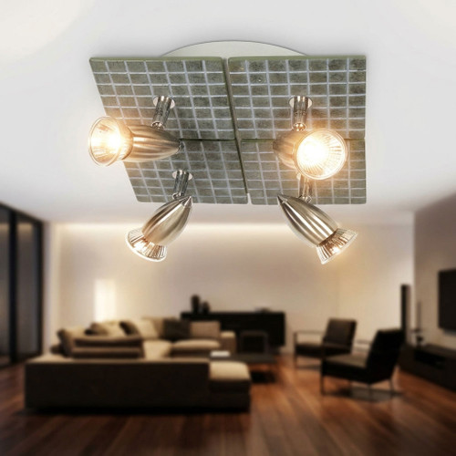 4 Light Spotlight GU10 200W 135mm Brushed Chrome