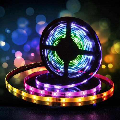 RGB Remote Control LED Strip Light Kit DIY With Plug 5 Metres