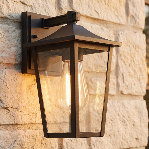 Wall Light E27 60W IP43 275mm Black