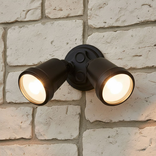 22W Twin Spot Light 1900lm IP65 Tri Colour 94mm Black