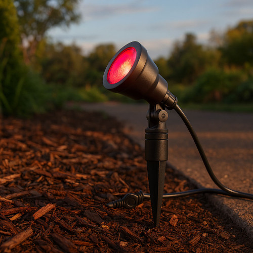 Black Smart Spike Light 12V 6W RGB IP68 190mm