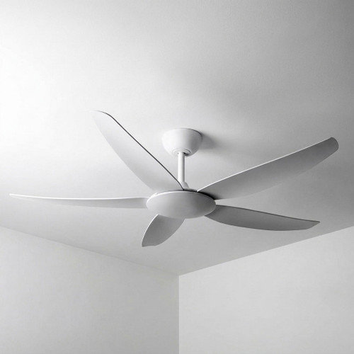 142cm 56-inch White DC Ceiling Fan Remote Control 35W 6 Speed
