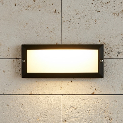 Black Steplight E27 40W IP54 235mm