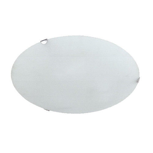 White and Chrome Oyster Light E27 180W 370mm Dimmable