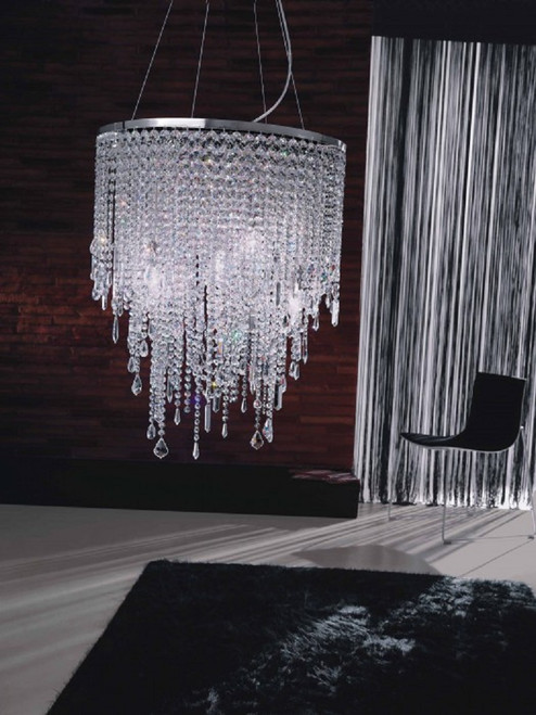 Chrome Chandelier E14 360W 750mm