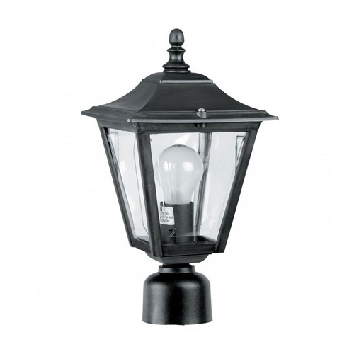 Black Post Top Light E27 60W IP44 320mm Made in Italy