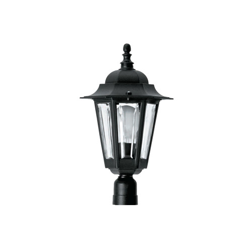 Black Post Top Light E27 60W IP44 330mm Made in Italy