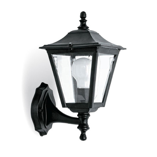 Black Wall Light E27 60W IP44 320mm Made in Italy