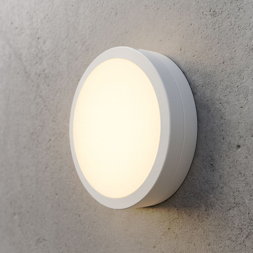 White 30cm Bunker Outdoor Wall Light Rainproof Vandalproof Corrosion-resistant Double Insulated