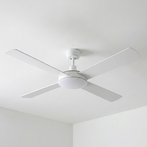 132cm 52-inch White AC Ceiling Fan 3 Speed Wall Control