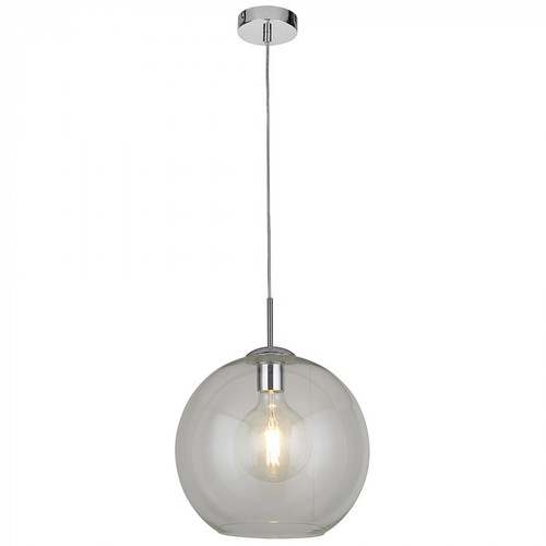 Globe Pendant Clear Glass Light 300mm E27