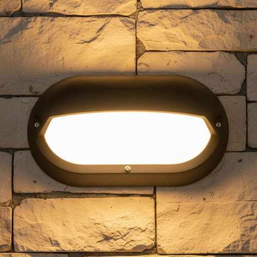 Black Eyelid Bunker Light IK10 IP55 E27