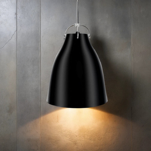 Bell Black Pendant Metal Medium Size