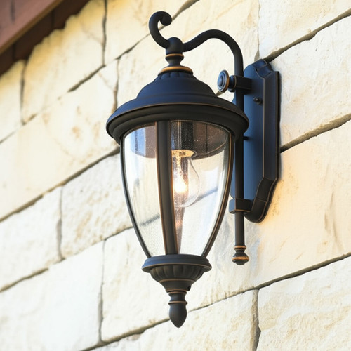 Outdoor Wall Light Marine Grade 60W IP43 395mm Bronze