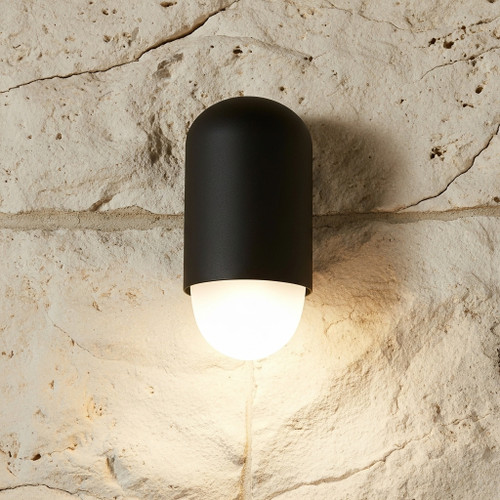 Refined Series Wall Light Black IP44