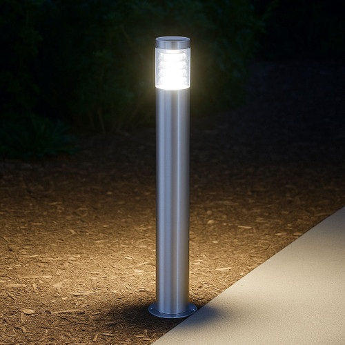 Stainless Steel 1m Bollard Light 240V E27 IP44