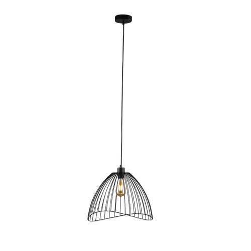 Metal Basket Pendant Light In Black Finish E27 60W