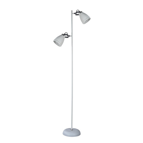 2 Head Floor Lamp In White Finish E27 60W