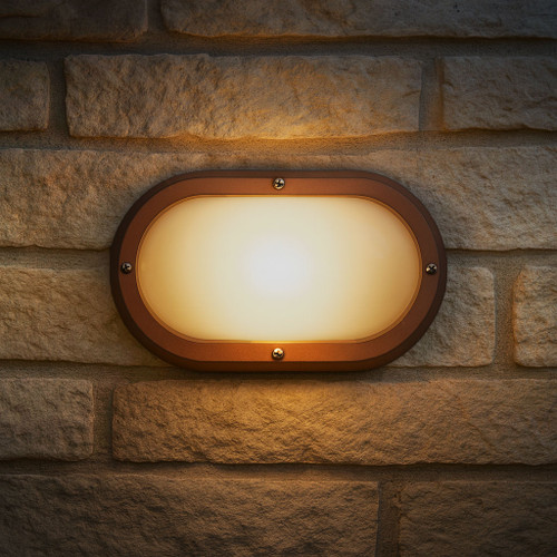Ovoid Copper LED Bunker Light 3000K