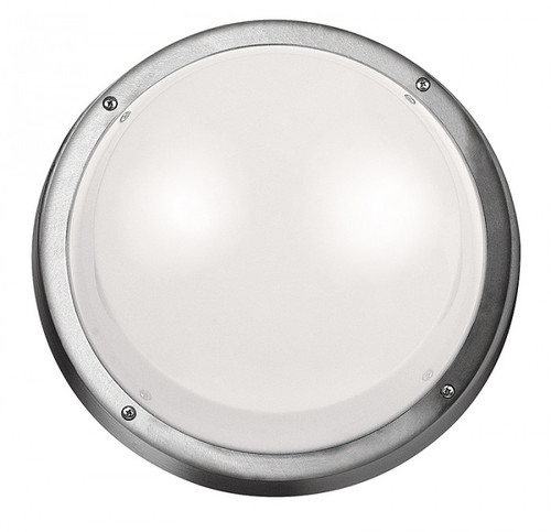 Circular LED Polycarbonate Silver Bulkhead Light 3000k
