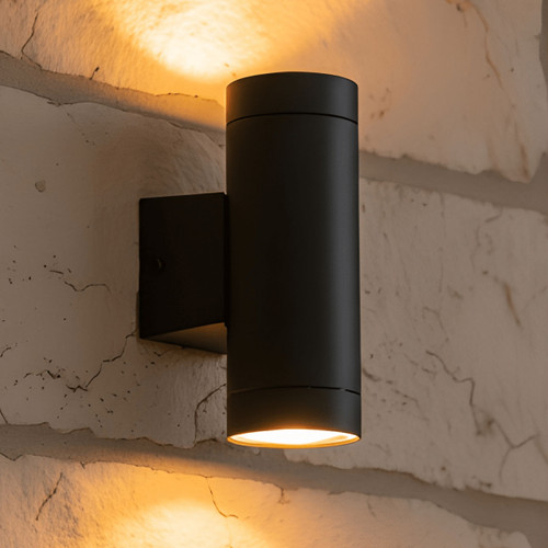 GU10 Black UP Down Wall Light 35W IP54