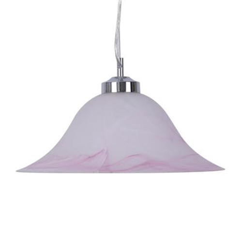 Pink Alabaster Swirl Design Glass Shade Pendant Light E27