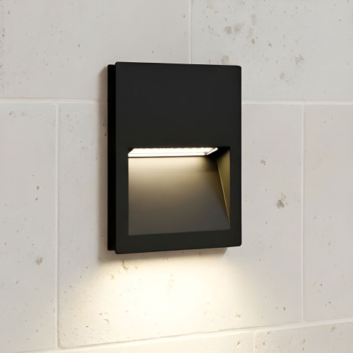 Modern Box LED Step Light Black 30 Degree Beam 4W 12V 3000K IP65