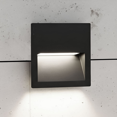 Modern LED Step Light Black 30 Degree Beam 4W 12V 5000K IP65