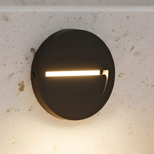 Modern Black LED Step Light 120 Degree Beam 4W 12V 3000K IP65