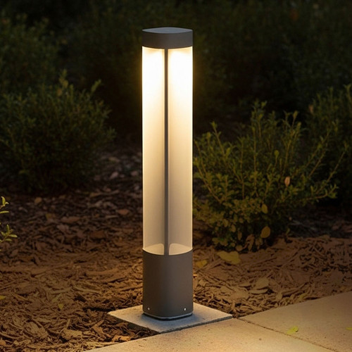 Triangular LED Bollard Light In Grey Finish 120lm 3000K 7W IP54