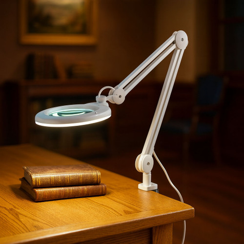 White LED Magnifying 10W Clamp Lamp 6000K