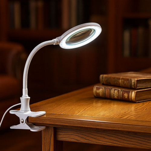 Versatile White LED Magnifying 6W Lamp 5700K